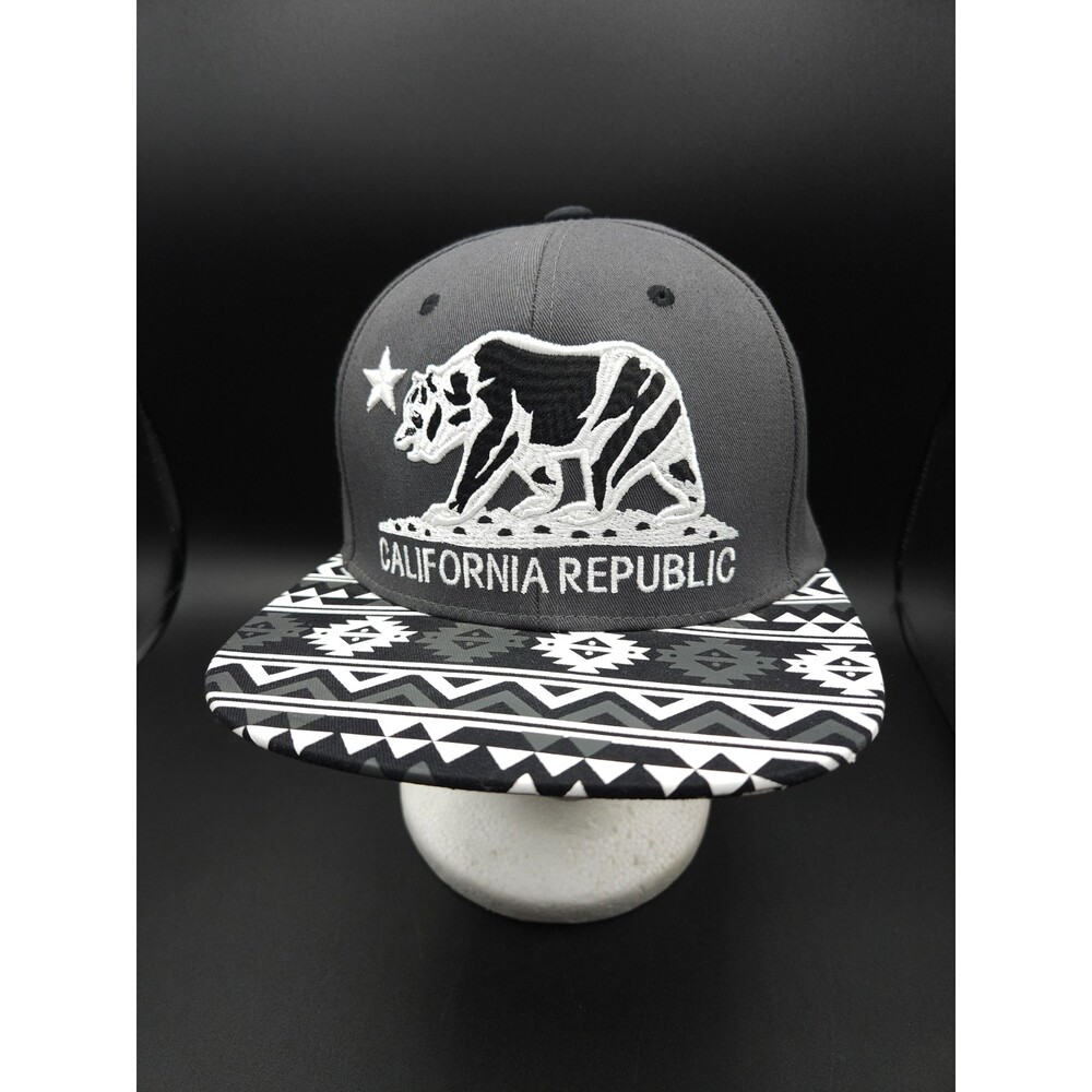 Southwest Pattern California Republic Premium Adjustable Snapback Flat Bill Hat